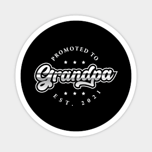 Promoted To Grandpa Baby Reveal Grandpa design EST 2021 Magnet